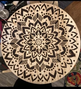 Wooden Burned serving tray - Picture 1 of 1