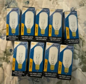 Lot 9 Feit Electric 25 Watt Clear T8 Tubular Appliance Bulbs Intermediate Base - Picture 1 of 2