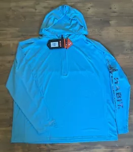 HABIT - HOODIE - LEICHTGEWICHT - SOLARFAKTOR - FEUCHTIGKEITSABLEITEND - HELLBLAU - 2XL - Bild 1 von 10