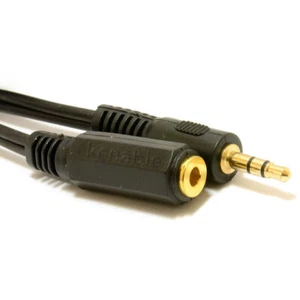 5m 3.5mm Jack Stéréo Trs Extension Aux Haut Parleur Écouteurs Câble Téléphone Or - Photo 1/4