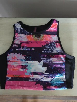 Sujetador deportivo para mujer Betsey Johnson multicolor estampado floral ropa deportiva talla M Foto 1 de 4