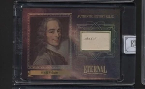 2024 Eternal Cuts VOLTAIRE Auténtica Historia Reliquia/99 Tarjeta de Celebridades Mundiales - Imagen 1 de 3