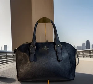 Kate Spade New York Schultertasche Top Griffe Schwarz Leder Medium Tasche EUC - Bild 1 von 11