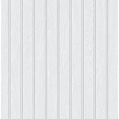 Rollo de papel tapiz pelar y pegar vinilo blanco roto tablero de cuentas sintético (cubiertas 30,75 cuadrados) Ft. Foto 1 de 4