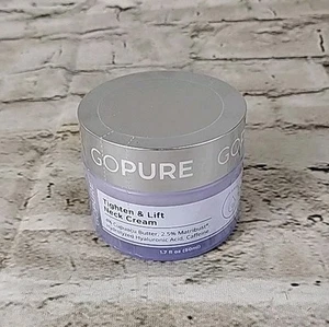 GoPure Tighten & Lift Neck Cream 1.7 oz 50ml Firming Anti-Aging - Picture 1 of 3