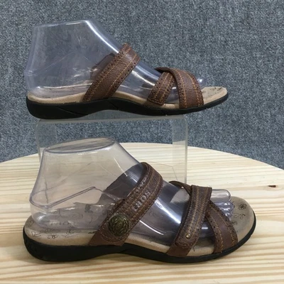 Sandalias Taos para mujer 7 Hero Slide cuero marrón punta abierta sin cordones informales HER-12831 Foto 1 de 4