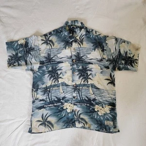 Tommy Bahama Tropical Print Paradise Nation Hawaiian Button Up Shirt Large VTG - Picture 1 of 14