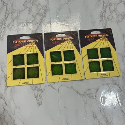 3 Pk Vtg Polaroid Future Vision 3D 90's Mirage Hologram Sticker Skateboarder - Image 1 of 4