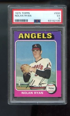 1975 Topps #500 Nolan Ryan PSA 5 Graded Baseball Card MLB California Angels - Image 1 of 2