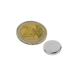 Imán de neodimio Ø15x3mm N38 disco magnético superimanes fuerte fuerza de sujeción 2,9 kg - Imagen 1 de 11