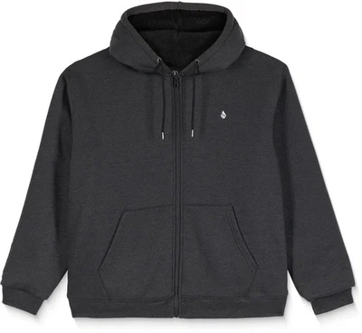 VOLCOM Pullover Hoodie SINGLE STONE LINED Zip Hoodie 2026 heather black Pulli - Bild 1 von 4