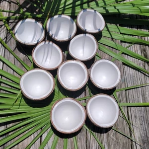 10 Coconut ๐ฅฅ TIKI Bar Punch Cups Vintage Italy Mid-Century Modern Mcm Hawaiiana - Picture 1 of 13