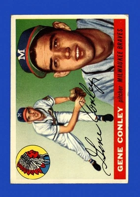 1955 Topps Set-Break # 81 Gene Conley en muy buen estado-en muy buen estado *GMCARDS* Foto 1 de 2