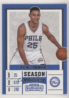 2017-18 Panini Contenders Draft Picks Season Ben Simmons (White Jersey) #3 - Image 1 of 2