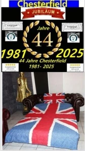 Chesterfield Davon 2 Sitz Schlaf Sofa S Rinder Narben Leder D 100 Luxuleder - Bild 1 von 16