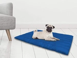 🐶 Hundebett Katzenbett Tierbett Hundekissen Sofa Schlafplatz blau 100x60 cm 🐈 - Bild 1 von 10