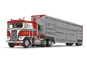 Kenworth K100 COE & 45' Livestock Trailer 1:64 Scale Model - First Gear 60-1756 - Picture 1 of 1