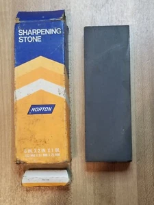 NORTON JB 6 Sharpening Stone Crystolon Combination Oilstone 6x2x1 w/Box ~ USA - Picture 1 of 7