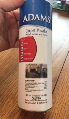 Adams FleaTick 地毯粉 带 Linalool 和 Nylar 1Ib-Brand 全新船舶 N 24 小时 — 第 1/3 张图片