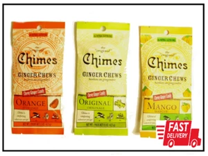 Chimes' Ginger Chews - Variety 3 Pack - Original Mango and Orange - Picture 1 of 3