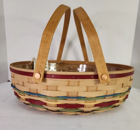 Longaberger 2012 Spice Market Social Gathering Basket +Protector+Card PICNIC NOS Cover