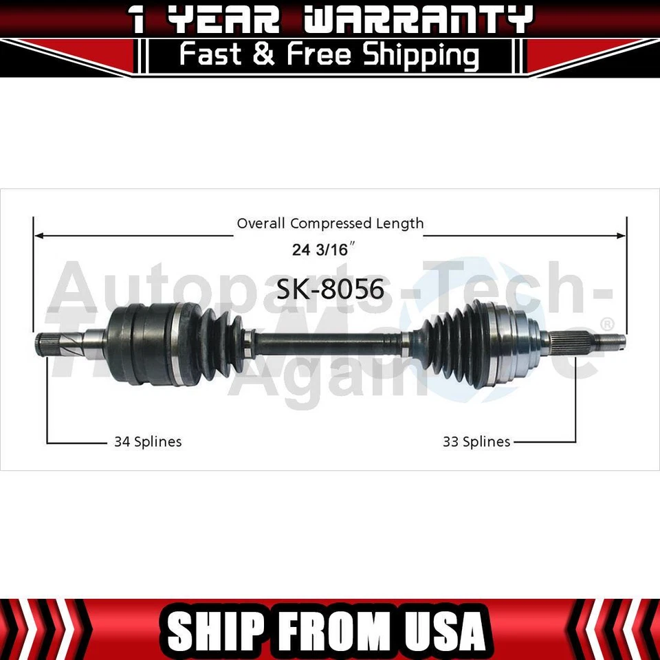 Eje delantero conductor CV eje articulado se adapta a Chevrolet Optra 2004 2005 2006 2007 Foto 1 de 1
