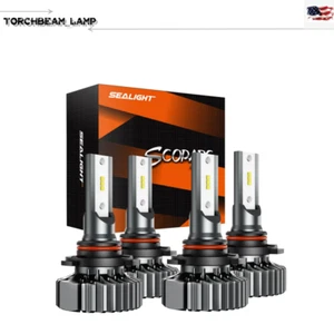 2 Pares de Faros LED SEALIGHT S1 9005/HB3 9006/HB4 60W 6000K Blanco IP67 - Imagen 1 de 8