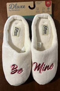 Deluxe by Dearfoams Memory Foam "Be Mine" Easy On/off Slipper - M (7-8) - Picture 1 of 5