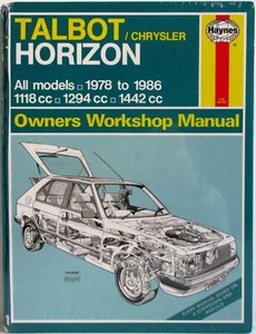 Haynes Talbot / Chrysler Horizon 1978-1986 / All Models Owners Workshop Manual - Picture 1 of 7