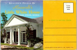 Little White House, Warm Springs Georgia, Vintage 1962 Folder Postcard, 14 Views - Picture 1 of 10
