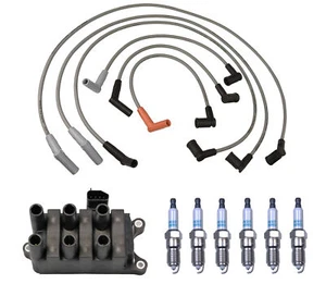 Denso Ignition Coil Wire Set & 6 Iridium Long Life Spark Plugs Kit For Ford 4.2L - Picture 1 of 1