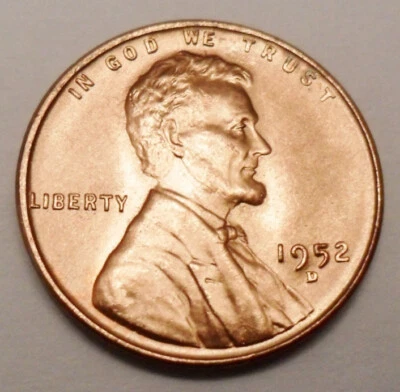 Centavo Lincoln Wheat 1952 D/penny AVE circulado **Envío gratuito** Foto 1 de 2