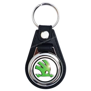 SKODA MARQUE FAUX LEATHER KEY RING / KEY FOB. - Picture 1 of 1