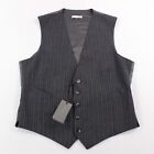 Boglioli NWT 100% Wool Sforza Vest/Waistcoat Size 48R US 38R Gray w/ Pinstripes