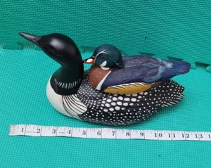 ¿Vintage? Señuelos de pato de madera aprox. Señuelo One Jennings Co estampado 12" y 7" LEER - Imagen 1 de 23