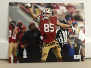 GEORGE KITTLE SIGNED AUTOGRAPHED 8"X10" PHOTO SAN FRANCISCO 49ers with COA NEW - Picture 1 of 2