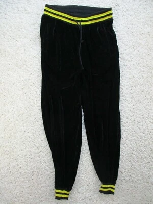 Pantalones de terciopelo de pijama Holiday Time para hombre pequeños negros joggers a rayas doradas poliéster Foto 1 de 4