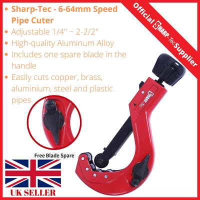 Sharp-Tec 6-64mm Speed Pipe Tube Cutter, Adjustable 1/4''~2-1/2'' - Image 1 of 4