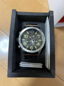 Nixon 51-30 Chrono Leder Braun/Schwarz A124019 Out of Battery Analog Armbanduhr - Bild 1 von 6