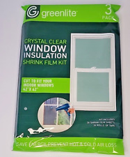 Greenlite Window Insulation Crystal Clear Shrink Film Kit 3 Pack Customizable
