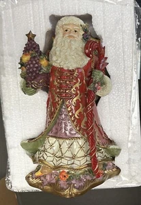 Fitz And Floyd 2004 Renaissance Santa - Spieluhr, spielt "Deck The Halls" 9" MIB - Bild 1 von 6
