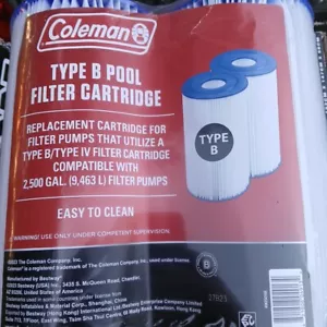 NEW Coleman 2-Pack Type B / Type IV Pool Pump  Filter Replacement Cartridges - Picture 1 of 3