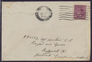 Canadá. 1945. Fuerza Aérea Canadiense, cancelación ciega a Reykjavik, Islandia (PK1453) - Imagen 1 de 2