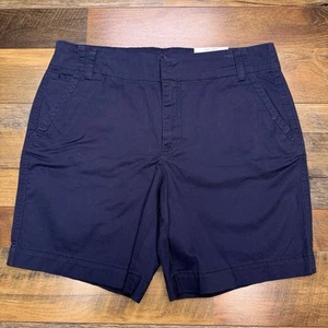 Charter Club Core Shorts Womens 6 Intrepid Blue Mid Rise Stretch New - Picture 1 of 10