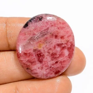 100% Natural Rhodonite Oval Shape Cabochon Loose Gemstone 44 Ct 28X26X5 mm - Picture 1 of 4