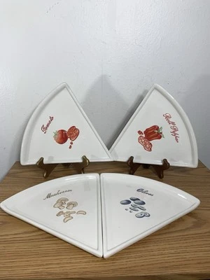 4er Set Pottery Barn Pizza Buono Keramik Teller 10" - Bild 1 von 4