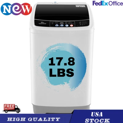 Портативная стиральная машина 17,8 фунтов/20 фунтов домашняя полностью автоматическая стиральная машина 2,4/2,8 куб. фута! - Изображение 1 из 4
