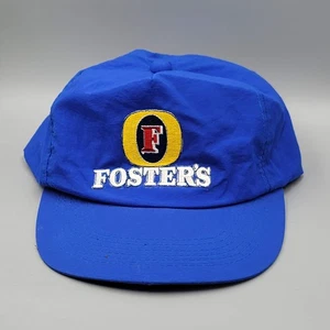 Foster's Hat Cap Snap Back Blue Embroidered Beer Advertising Baseball Mens - Picture 1 of 5