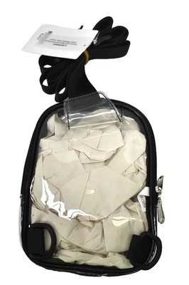 Fashion Nova Festival Grounds Fanny Pack Black/Clear Crossbody Accessory - Image 1 of 4