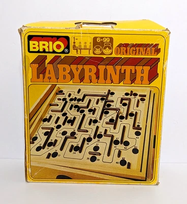 Vintage Brio Original Labyrinth Wooden Game No. 35310 Box w/ 4 Balls - Image 1 of 4